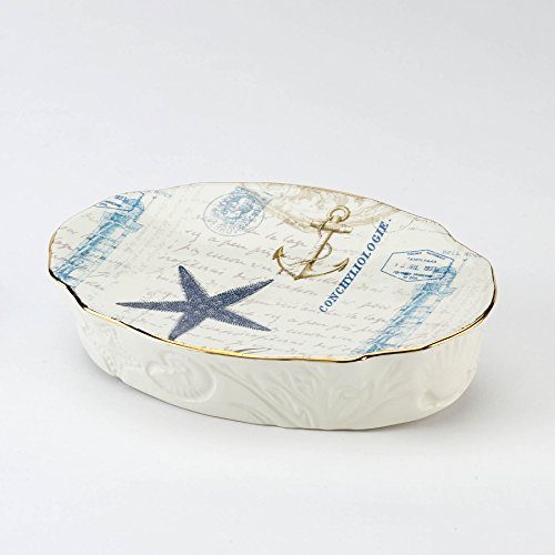 Avanti Linens Antigua Collection, Keramik, Mehrfarbig, Soap Dish von Avanti Linens