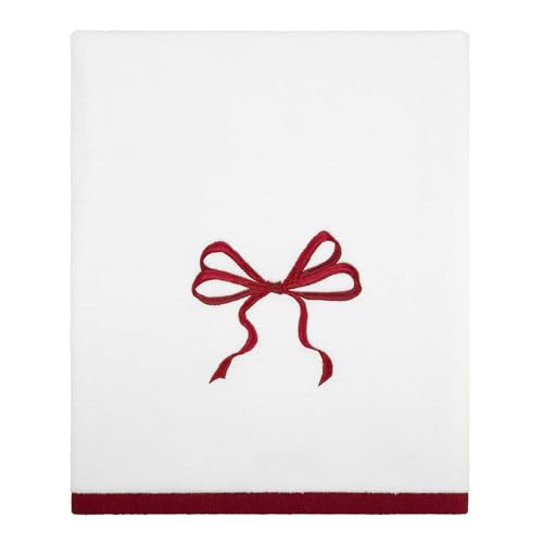 Avanti Linens Badetücher, weiches und saugfähiges Baumwoll-Velours, Urlaubs-Badezimmer-Essentials, 2er-Set (Weihnachtsschleifen) von Avanti Linens
