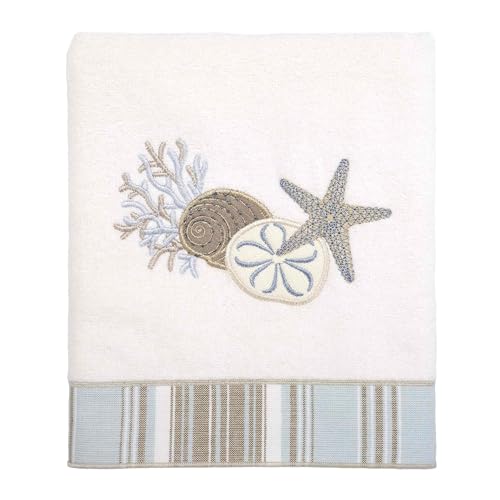 Avanti Linens - Handtuch, weiches und saugfähiges Baumwolltuch, Küsteninspiriertes Badezimmer-Dekor (von der Sea-Kollektion, weiß) von Avanti Linens