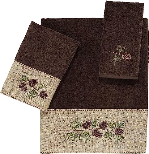 Avanti Linens - 3-teiliges Handtuch-Set, weiche und saugfähige Baumwolle (Pine Branch Collection) von Avanti Linens