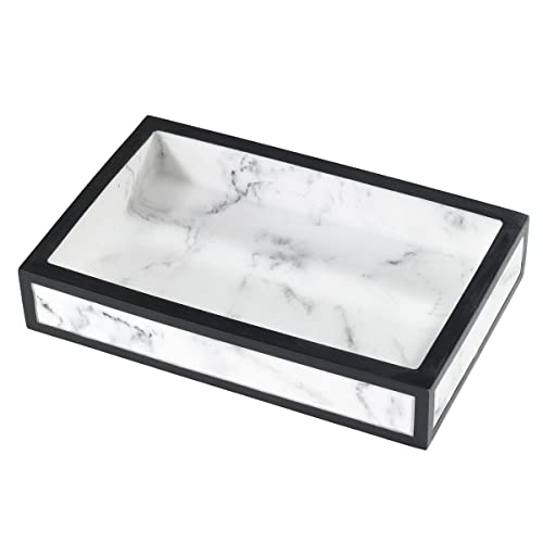 Avanti Linens Jasper Collection Seifenschale, Weiß/Schwarz von Avanti Linens