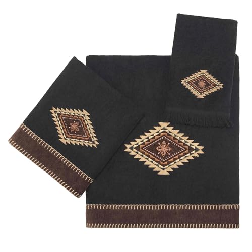 Avanti Linens Mojave Handtuch-Set, Schwarz, 3-teilig von Avanti Linens
