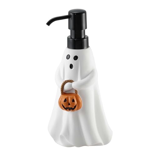 Avanti Linens Seifenspender, dekorative Lotionspumpe für Badezimmer oder Küche, handbemalt, Kunstharz, Halloween-Dekor (Geist) von Avanti Linens