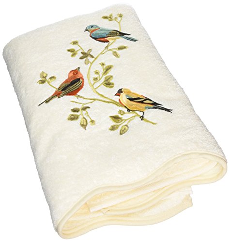 Avanti Linens - Badetuch, weiches und saugfähiges Baumwolltuch (Premier Songbirds Collection), Elfenbeinfarben von Avanti Linens