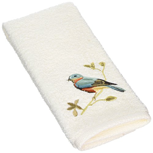 Avanti Linens - Fingerspitzen-Handtuch, weiches und saugfähiges Baumwoll-Handtuch, elfenbeinfarben (Premier Songbirds-Kollektion) von Avanti Linens