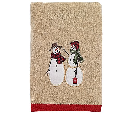 Avanti Schneemänner Gathering Handtuch One Size rot von Avanti Linens