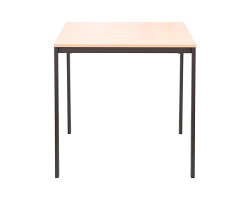 AVANTI TRENDSTORE Grosseto - Esstisch mit Metallgestell und laminierter Holzplatte - in 2 verschiedenen Größen erhältlich - Maße LAP ca. 75x75x75cm von Avanti Trendstore