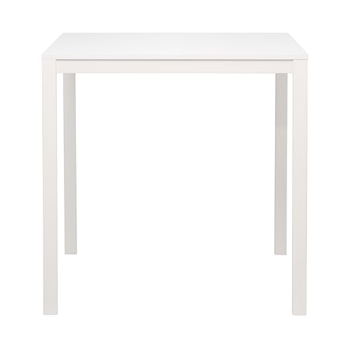 AVANTI TRENDSTORE - Grosseto - Esstisch mit weißem Metallgestell und laminierter Holzplatte. Erhältlich in 2 verschiedenen Größen. Maße LAP ca. 75x75x75cm von Avanti Trendstore