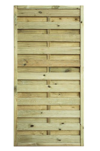 Avanti Trendstore - Lara - Gartensichtschutzwand, mit Rahmen 4,4x4,4cm und Lamellen geriffelt, in 3 Maßen erhältlich (90x180 cm) von Avanti Trendstore