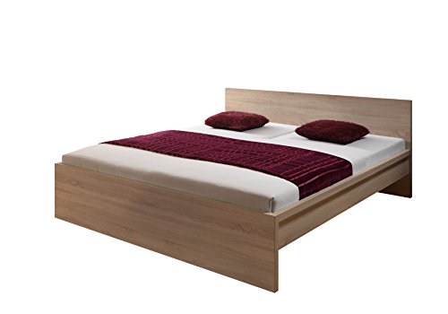 Avanti Trendstore - Melitta - Bett aus Eiche Sonoma Dekor, in verschiedenen Größen erhältlich (BHT ca. 187x81x207cm) von Avanti Trendstore