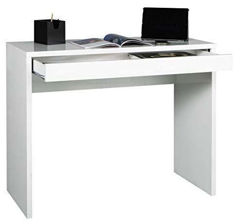 Avanti Trendstore - Schreibtisch mit 1 Schubkasten in weiß Dekor, ca. 100x80x40 cm von Avanti Trendstore