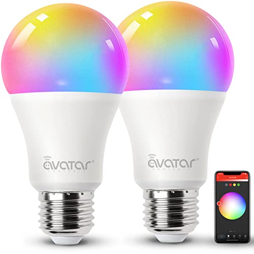 E27 Alexa Lampe,Smart Led Lampe Farbwechsel RGBCW Smart 9W 900LM E27 GlüHbirne Dimmbare Light 3000k-6200k Wifi Bulb Wlan Alexa Brine,Leuchtmittel App Steuern Kompatibel Mit Alexa Echo/Google Home von Avatar Controls