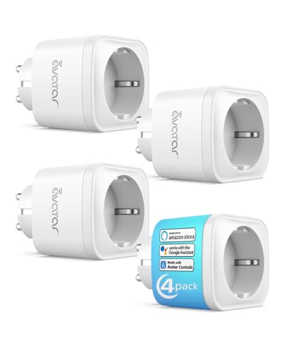 WLAN Smart Steckdose 4er Pack, Alexa Steckdosen mit Strommessung 16A, Smart Home WiFi Steckdose Kompatibel mit Alexa und Google Home, APP Fernsteuerung | Sprachsteuerung | Zeitschaltuhr WLAN Smart Steckdose 4er Pack, Alexa Steckdosen mit Strommessung 16A, Smart Home WiFi Steckdose Kompatibel mit Alexa und Google Home, APP Fernsteuerung | Sprachsteuerung | Zeitschaltuhr von Avatar Controls