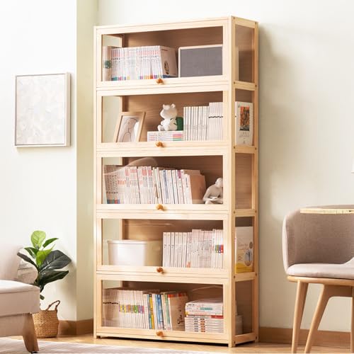 Avdnrya Bücherregale, freistehend, Bücherregale, Holz-Bücherregal, Aufbewahrungs-Organizer-Regal für Schlafzimmer, Wohnzimmer, Büros und Handwerksgeschäfte (60 x 28 x 101 cm) von Avdnrya