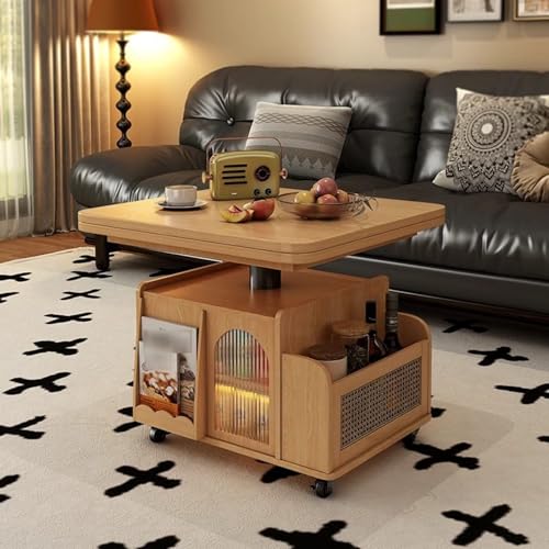 Avdnrya Couchtisch mit Hebefläche und Stauraum, 2-in-1 faltbarer Design-Beistelltisch, multifunktionaler Hubtisch für Wohnzimmer (groß, B) von Avdnrya
