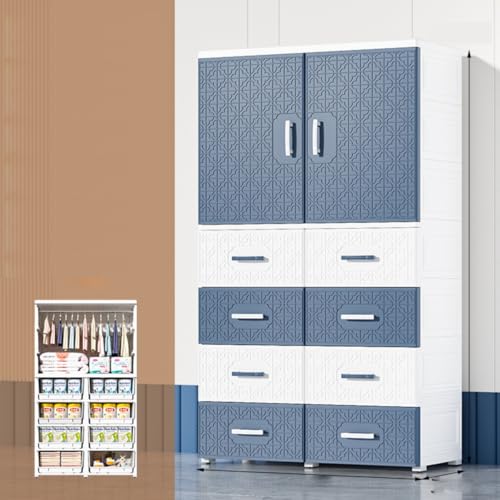 Avdnrya Doppeltüriger einfacher Aufbewahrungsschrank, tragbarer Kinder-Kleiderschrank, zusammenklappbarer großer Kleinkind-Kleiderschrank mit Rollen, faltbarer Baby-Kleiderschrank mit Türen (Korb Avdnrya Doppeltüriger einfacher Aufbewahrungsschrank, tragbarer Kinder-Kleiderschrank, zusammenklappbarer großer Kleinkind-Kleiderschrank mit Rollen, faltbarer Baby-Kleiderschrank mit Türen (Korb von Avdnrya