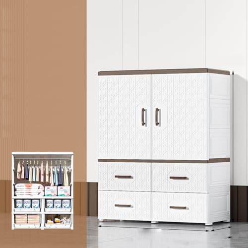 Avdnrya Doppeltüriger einfacher Aufbewahrungsschrank, tragbarer Kinder-Kleiderschrank, zusammenklappbarer großer Kleinkind-Kleiderschrank mit Rollen, faltbarer Baby-Kleiderschrank mit Türen (weiß, A1) Avdnrya Doppeltüriger einfacher Aufbewahrungsschrank, tragbarer Kinder-Kleiderschrank, zusammenklappbarer großer Kleinkind-Kleiderschrank mit Rollen, faltbarer Baby-Kleiderschrank mit Türen (weiß, A1) von Avdnrya