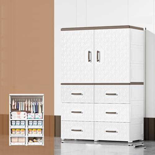 Avdnrya Doppeltüriger einfacher Aufbewahrungsschrank, tragbarer Kinder-Kleiderschrank, zusammenklappbarer großer Kleinkind-Kleiderschrank mit Rollen, faltbarer Baby-Kleiderschrank mit Türen (weiß, B1) Avdnrya Doppeltüriger einfacher Aufbewahrungsschrank, tragbarer Kinder-Kleiderschrank, zusammenklappbarer großer Kleinkind-Kleiderschrank mit Rollen, faltbarer Baby-Kleiderschrank mit Türen (weiß, B1) von Avdnrya