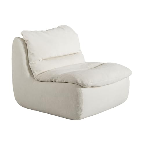 Avdnrya Togo Sofa komprimiert abnehmbar klein modern Kamin Lounge Stuhl – platzsparende Ecke mit verstellbarem Pedal und abnehmbarem Bezug (Einzelsofa, Weiß) von Avdnrya