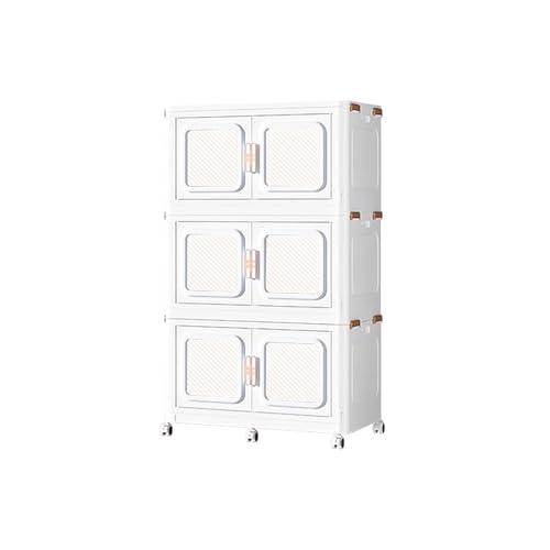 Avdnrya Tragbarer Kleiderständer, zusammenklappbar, mit Türen, freistehender Kleiderschrank, Kunststoff, strapazierfähig, Kleiderständer mit Rädern, für Schlafzimmer, Wohnzimmer (105 x 53 x 157 cm Avdnrya Tragbarer Kleiderständer, zusammenklappbar, mit Türen, freistehender Kleiderschrank, Kunststoff, strapazierfähig, Kleiderständer mit Rädern, für Schlafzimmer, Wohnzimmer (105 x 53 x 157 cm von Avdnrya