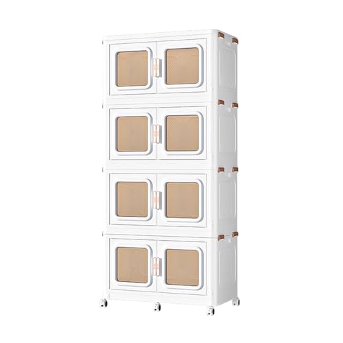 Avdnrya Tragbarer Kleiderständer, zusammenklappbar, mit Türen, freistehender Kleiderschrank, Kunststoff, strapazierfähig, Kleiderständer mit Rädern, für Schlafzimmer, Wohnzimmer (105 x 53 x 206 cm Avdnrya Tragbarer Kleiderständer, zusammenklappbar, mit Türen, freistehender Kleiderschrank, Kunststoff, strapazierfähig, Kleiderständer mit Rädern, für Schlafzimmer, Wohnzimmer (105 x 53 x 206 cm von Avdnrya