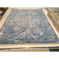 23 X 30 cm Jaipur Handgeknüpfter Teppich Aus Reiner Wolle Und Seide von AvediDesigns