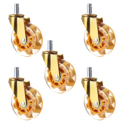 3 "Clear Polyurethan Office Stuhl Casters Ruhige Rolling Hochleistungssteuer Allgemein Für Die Meisten Stühle Ruhige Rolling Casters Für Harte Böden von Avejjbaey