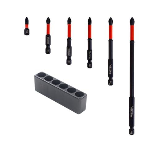 6/12 Pcs Legierungen Stahl Nonslip Magnet Tipprevers Bit Long Impacts Treiberbits Für Haushaltsreparaturen Und Montages Stoßdämpfer Aufprall. von Avejjbaey