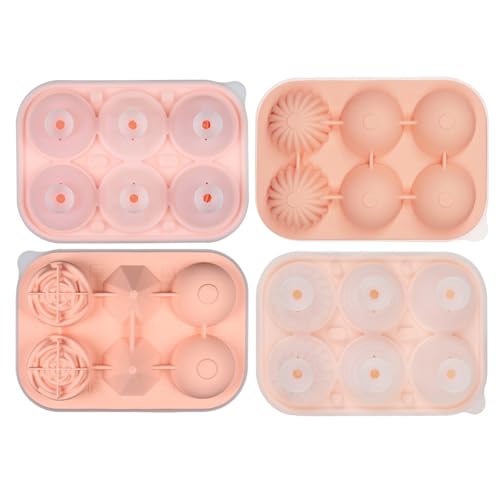 6 Hohlraum Rose Eiswürfel Tablett Hocheffizienz Silikon Runde Eisballhersteller Für Kreatives Getränk Und Partys Küchenwerkzeug Silikon Eiswürfel Tablett von Avejjbaey