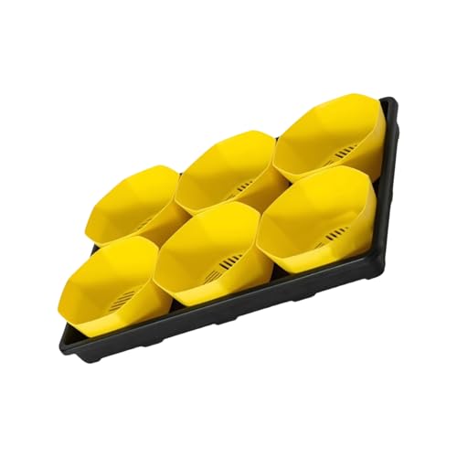 Avejjbaey 6 Cell Nursery Pots Tablett Für 6 Zoll Töpfe Keimlingstöpfe Shuttle Tablett Mit Wasserspüle Featur von Avejjbaey