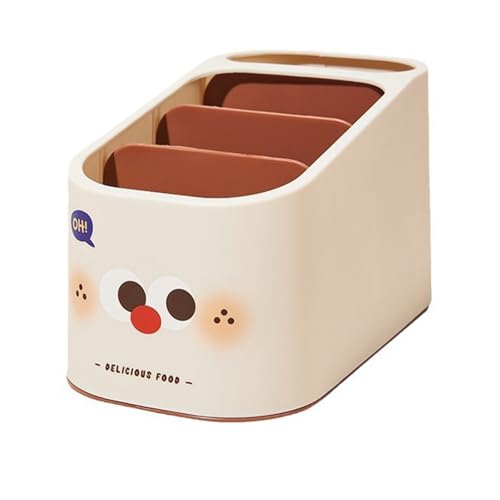 Avejjbaey Desktop Kosmetik Organizer Große Kapazität Aufbewahrungsbox mit mehreren Fächern Funktionale Fernbedienung Halter Büro Schreibtisch von Avejjbaey