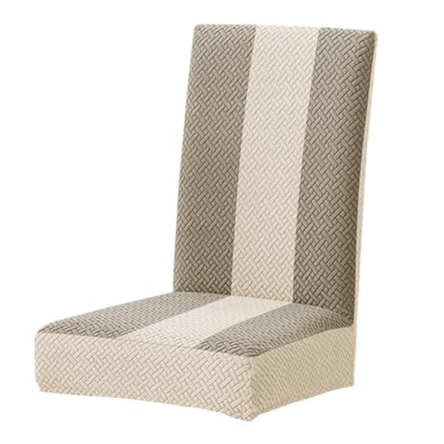 Avejjbaey Elastische Stuhlhussen mit gestreiftem Design, Stretch-Stoff für Zuhause, Büro, langlebig, Polyester, maschinenwaschbar, gestreifter Stuhl von Avejjbaey