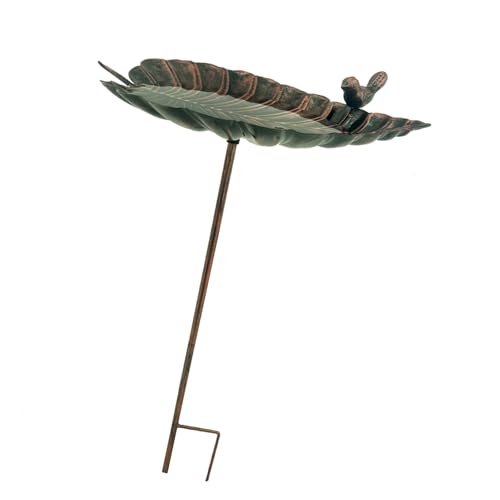 Avejjbaey Elegante Vogeltränke für Garten, Terrasse und Hof, wetterbeständig, freistehend, mit stabilem Zinkensockel, Vogeltränke, Brunnen von Avejjbaey