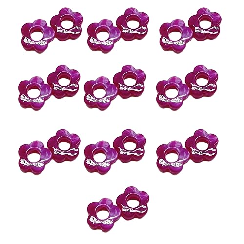 Blumen-Charm-Perlen aus Acryl, 14 x 14 mm, 13 Farben, Abstandshalter für Schmuckherstellung, Blumenperlen für Armbänder, Schmuckhandwerk mit Löchern für die Schmuckherstellung, 20 Stück von Avejjbaey