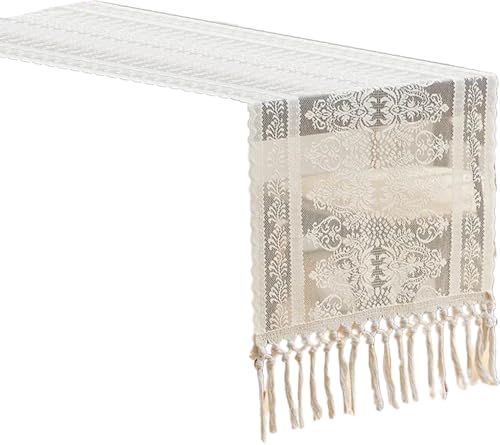Tischdecke mit klassischer Spitze, perfekt für Hochzeitsempfänge und Festivals, elegantes Spitzendesign von Avejjbaey