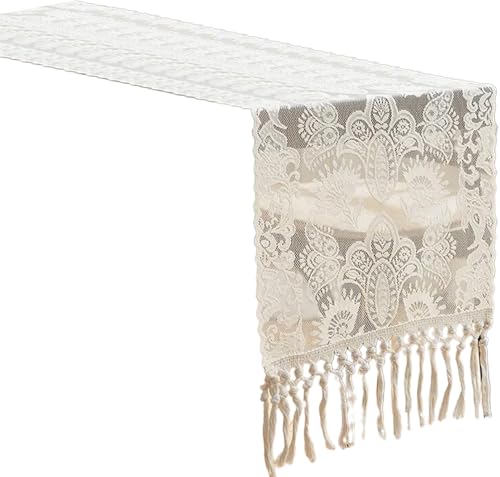 Tischdecke mit klassischer Spitze, perfekt für Hochzeitsempfänge und Festivals, elegantes Spitzendesign von Avejjbaey