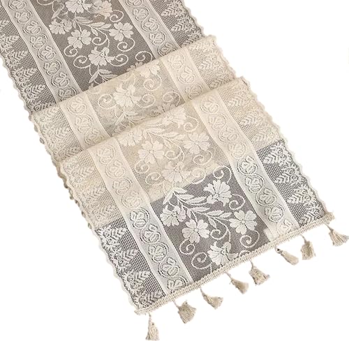 Tischdecke mit klassischer Spitze, perfekt für Hochzeitsempfänge und Festivals, elegantes Spitzendesign von Avejjbaey