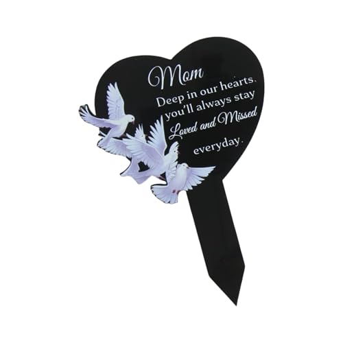Wetterbeständige Gravierte Acrylherz Denkmäler Plaques Outdoor Dekoration Erinnerung Geschenke Anpassbare Gedenkstätten Für Gravesit von Avejjbaey