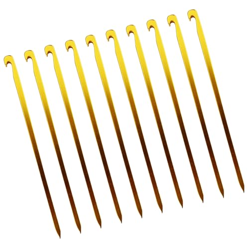 Zeltheringe aus Aluminiumlegierung, quadratischer Kopf, Metallstruktur für raue Wetterbedingungen, Aluminiumlegierung, Zeltheringe, 16 cm, 10 Stück von Avejjbaey