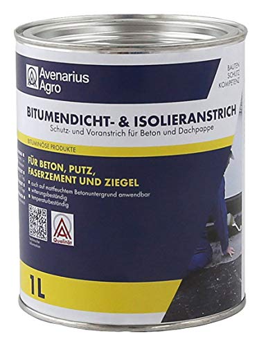 Avenarius Agro Bitumen-Dicht Isolieranstrich Bitumenanstrich für Keller Dach uvm (1 Liter) von Avenarius Agro