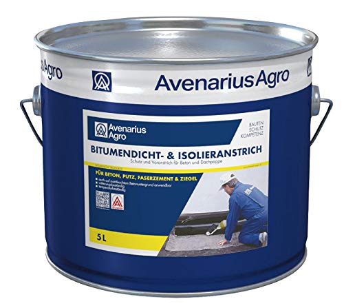 Avenarius Agro Bitumen-Dicht Isolieranstrich Bitumenanstrich für Keller Dach uvm (5 Liter) von Avenarius Agro