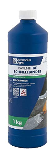 Avenarius Agro Ravenit BE Schnellbinder Beton Zement Schnell Erhärter 1 kg Flasche farblose Flüssigkeit chloridfrei von Avenarius Agro