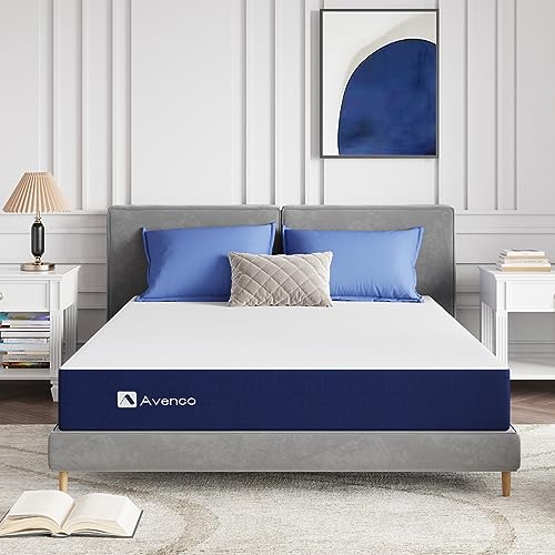 Avenco Matratzen 160x200，Gel Gedächtnisschaum Matratze, Comfort High Elastic Memory Foam Matratze, Mittelfeste Hybridschaum-Matratze für kühlen Schlaf，Öko-Tex Zertifiziert von Avenco