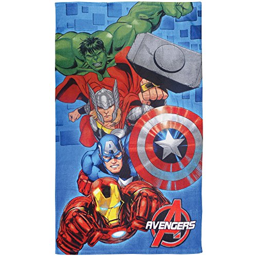 Avengers Choc Badetuch, Baumwolle, blau, 70 x 120 cm von CTI