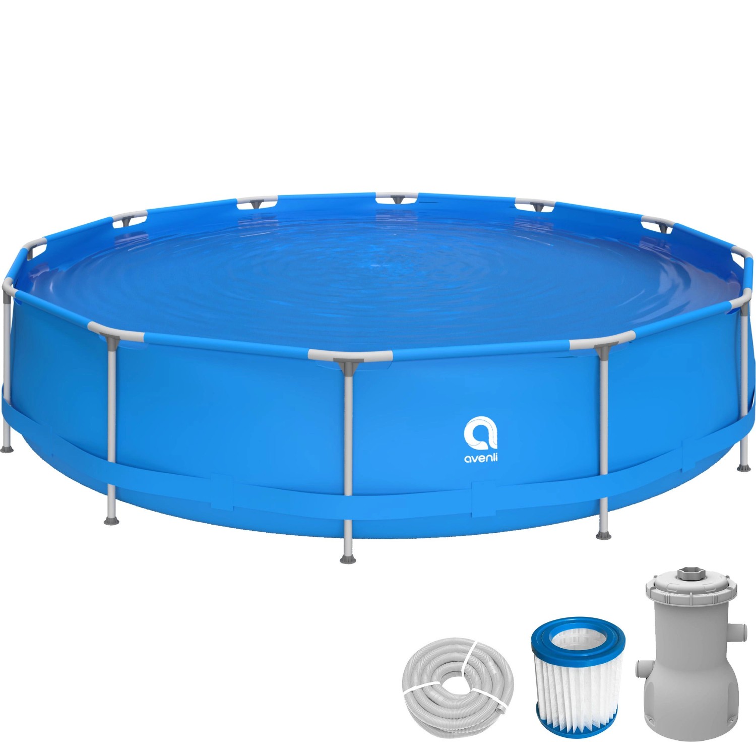 Avenli Frame Pool Set Rund 420 x 84 cm Blau mit CleanPlus Filterpumpe Anschluss-Schläuchen und Filterkartusche Größe M Avenli Frame Pool Set Rund 420 x 84 cm Blau mit CleanPlus Filterpumpe Anschluss-Schläuchen und Filterkartusche Größe M von Avenli
