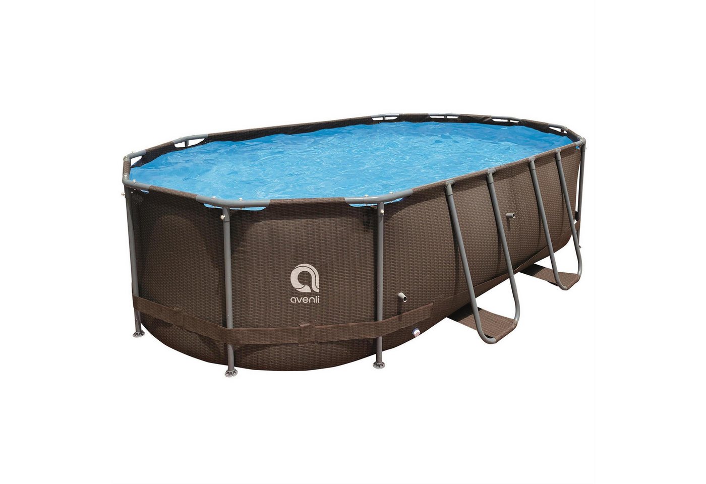 Avenli Framepool Frame Oval Pool 427 x 275 x 100 cm, Aufstellpool (Stahlrahmenpool), Auch als Ersatzpool geeignet von Avenli