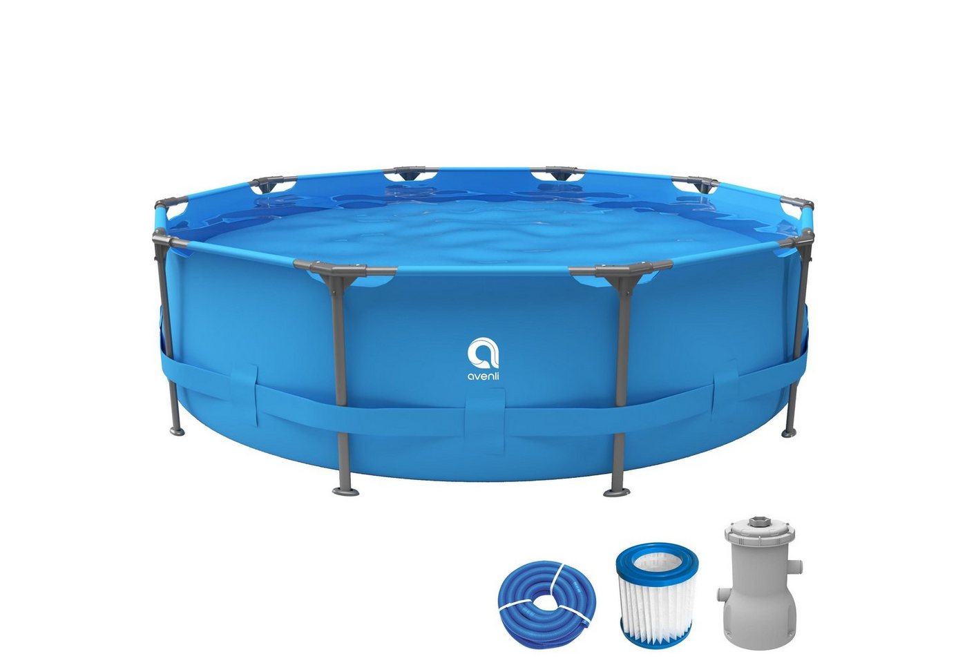 Avenli Framepool Frame Plus Pool Set 305 x 76 cm, Aufstellpool (Stahlrahmenpool Komplettset) von Avenli