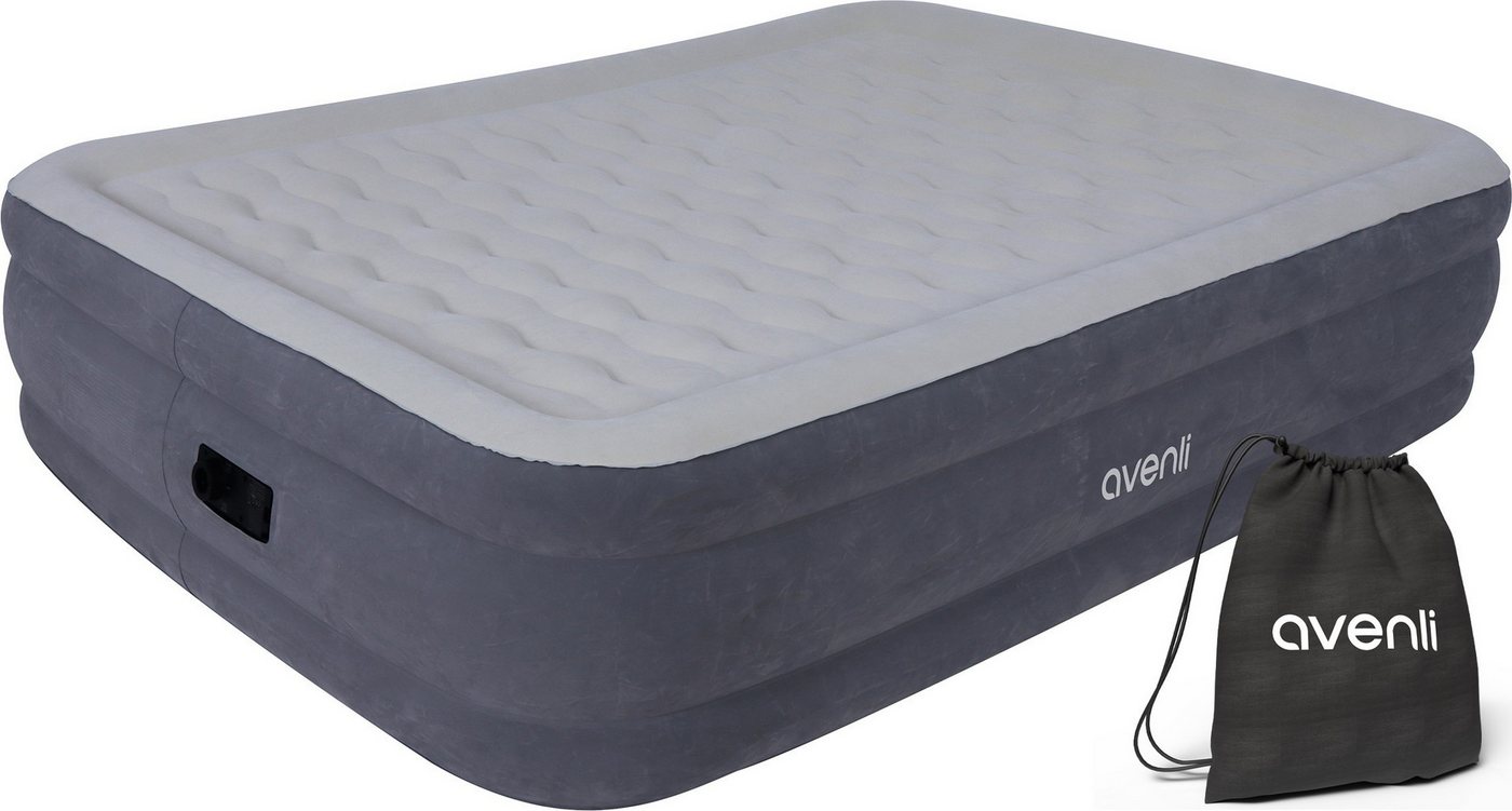 Avenli Luftbett Avenli selbstaufblasende Luftmatratze / Luftbett 203 x 152 x 46 cm, (Luftmatratze selbstaufblasend für 2 Personen, 1-tlg), Gästebett mit integrierter Pumpe von Avenli