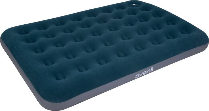 Avenli Luftbett Luftmatratze Camping 191x136x22cm mit eingebauter Fußpumpe, (Gästebett Matratze aufblasbar Ideal als Reisebett oder Isomatte), Aufblasbares Bett für Indoor und Outdoor mit beflockter Oberfläche von Avenli