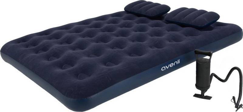 Avenli Luftbett Luftmatratze Camping 203x152x22cm mit Pumpe, (Gästebett Matratze aufblasbar für 2 Personen Ideal als Reisebett oder Isomatte), Aufblasbares Bett für Indoor und Outdoor mit Luftpumpe von Avenli